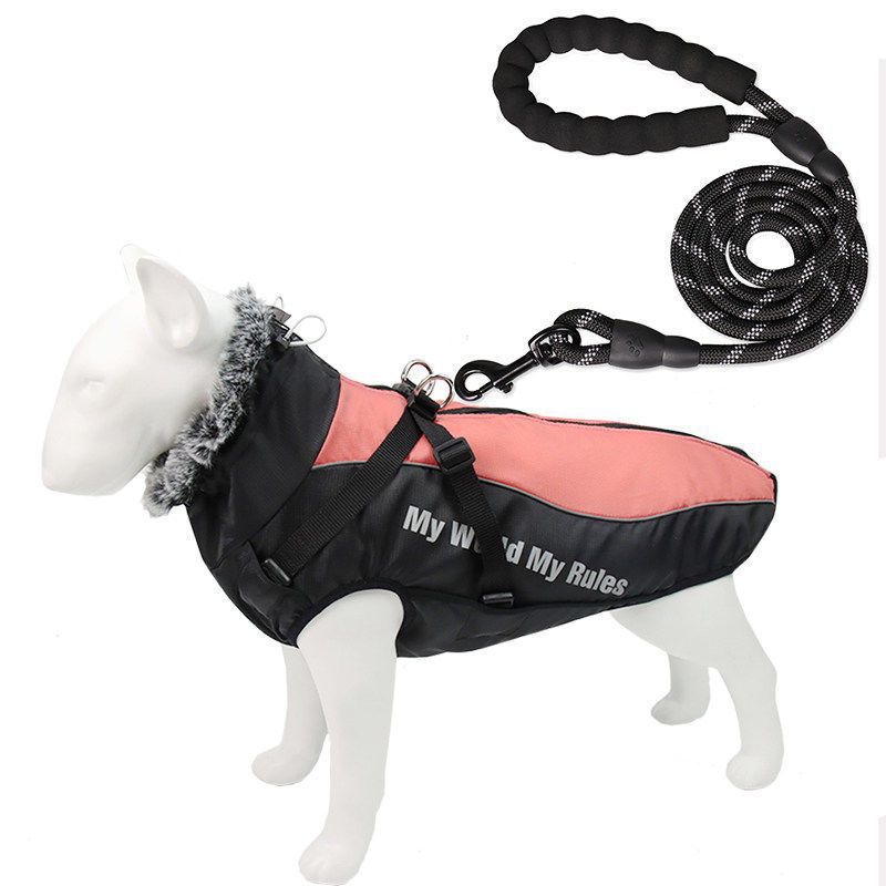 Pet Dog Clothes Autumn and Winter Dog Winter Warm Medium and Large Dog Corgi Autumn and Winter Fleece-Lined Thickeneded Non-Stick Wool Cotton Clothes